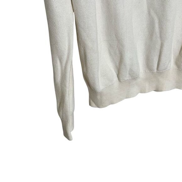 Peter Millar Hickory Cotton Wool Pique Knit Henley Hoodie Sweater Almond Size XL - Picture 6 of 10